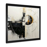 Beige And Black Divine Simplicity II - Abstract Canvas Wall Art