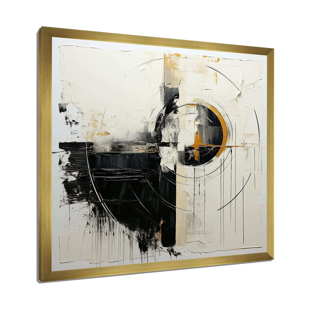 Beige And Black Divine Simplicity II - Abstract Canvas Wall Art