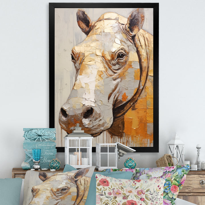 Hippopotamus Portrait - Hippopotamus Home Decor Art