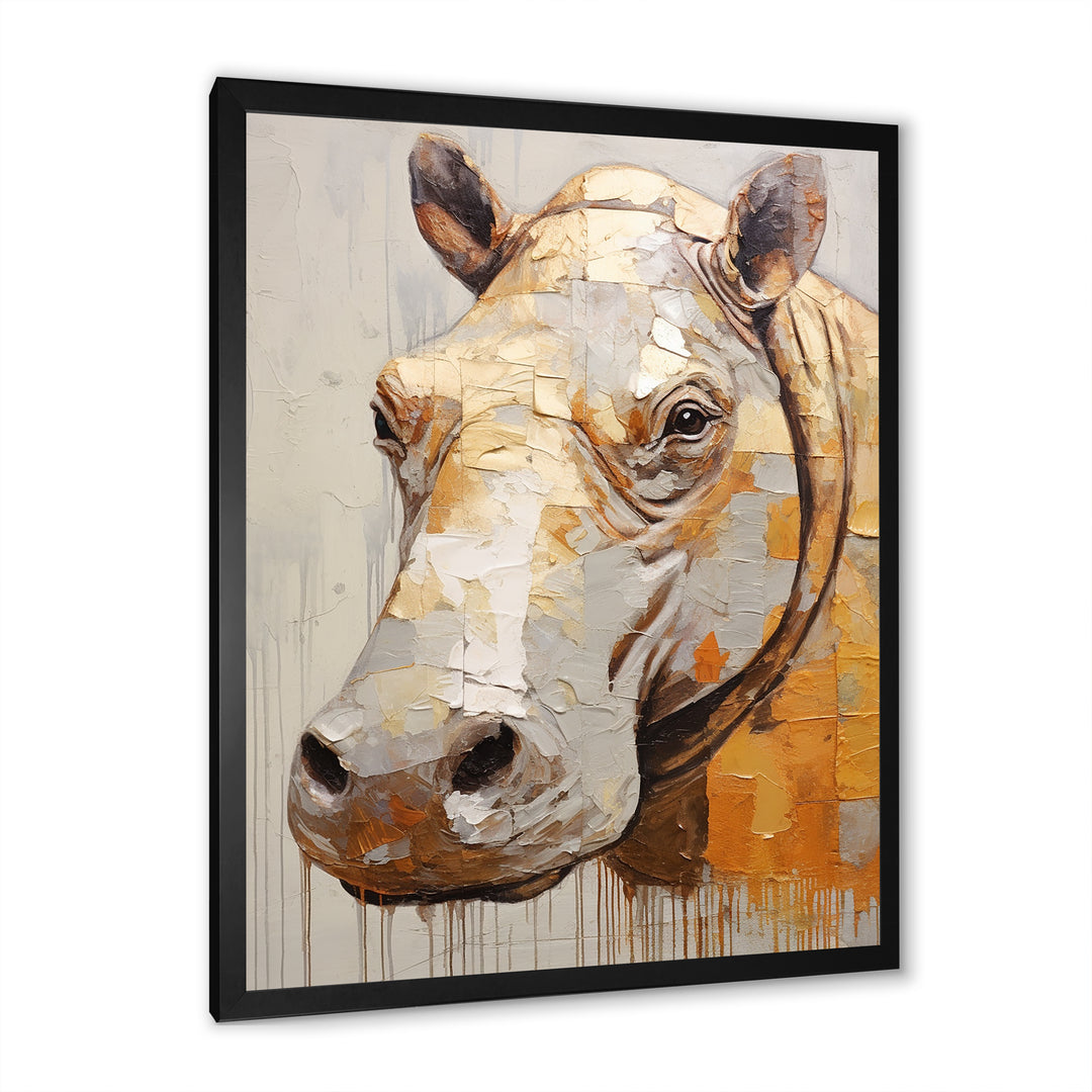 Hippopotamus Portrait - Hippopotamus Home Decor Art