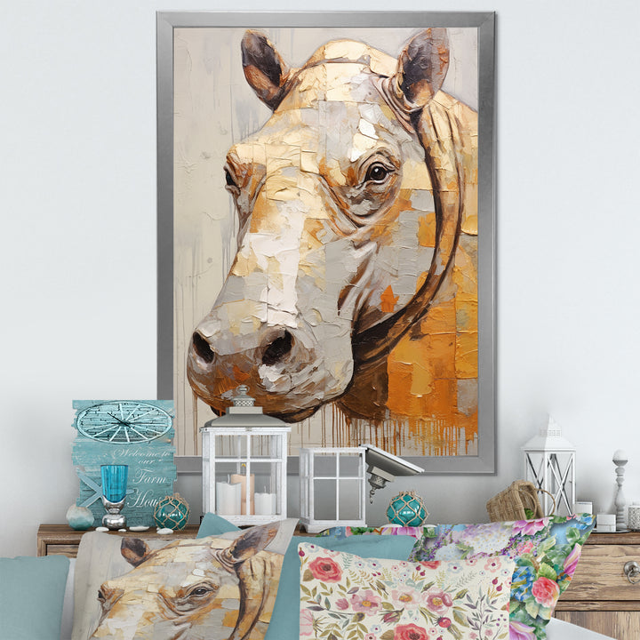 Hippopotamus Portrait - Hippopotamus Home Decor Art