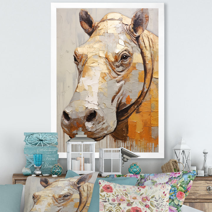 Hippopotamus Portrait - Hippopotamus Home Decor Art