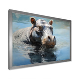 Lakeside Hippo - Hippopotamus Living Room Wall Art