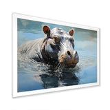 Lakeside Hippo - Hippopotamus Living Room Wall Art
