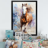 Galloping Horse In Action - Horse Large Canvas Wall Art