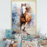 Galloping Horse In Action - Horse Large Canvas Wall Art