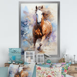 Galloping Horse In Action - Horse Large Canvas Wall Art
