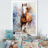 Galloping Horse In Action - Horse Large Canvas Wall Art