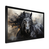 Black Stallion In Motion - Horse Wall Art Prints