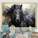 Black Stallion In Motion - Horse Wall Art Prints