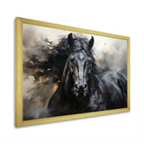 Black Stallion In Motion - Horse Wall Art Prints