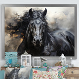 Black Stallion In Motion - Horse Wall Art Prints