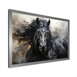Black Stallion In Motion - Horse Wall Art Prints