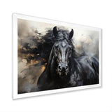 Black Stallion In Motion - Horse Wall Art Prints