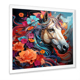Popart Horse Portrait - Horse Large Canvas Wall Art