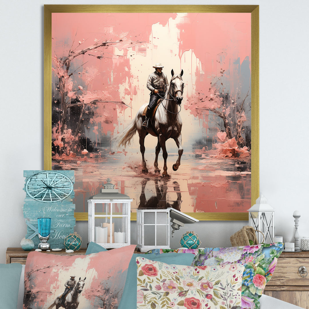 Romanticism Galloping Horse - Horse Canvas Wall Art