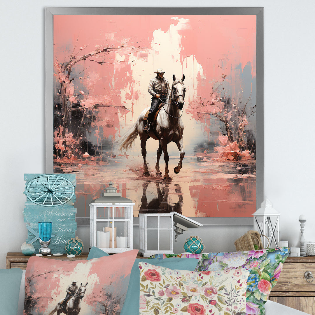 Romanticism Galloping Horse - Horse Canvas Wall Art