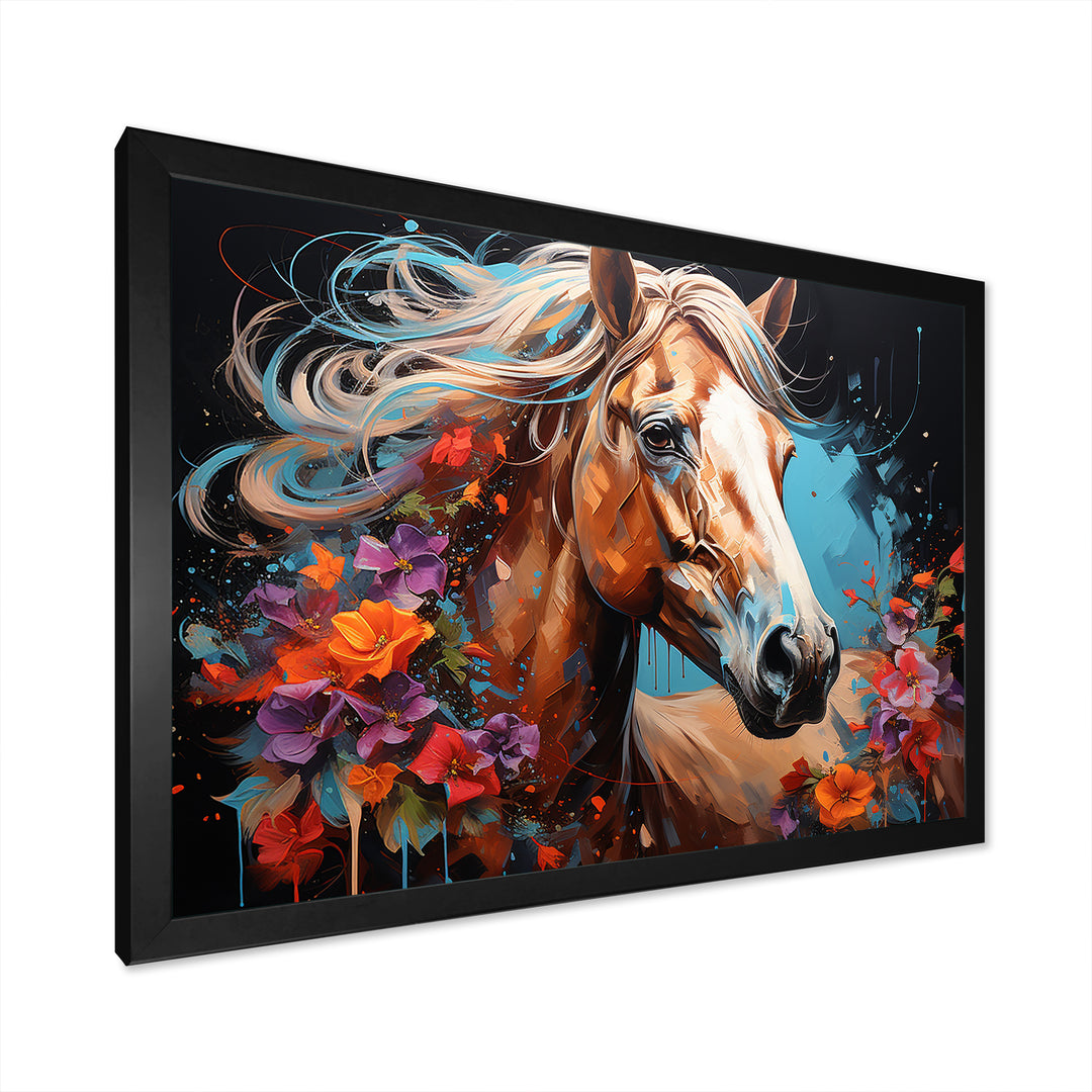 Horse Portrait Street Art - Horse Wall Decor