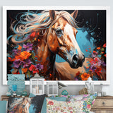 Horse Portrait Street Art - Horse Wall Decor