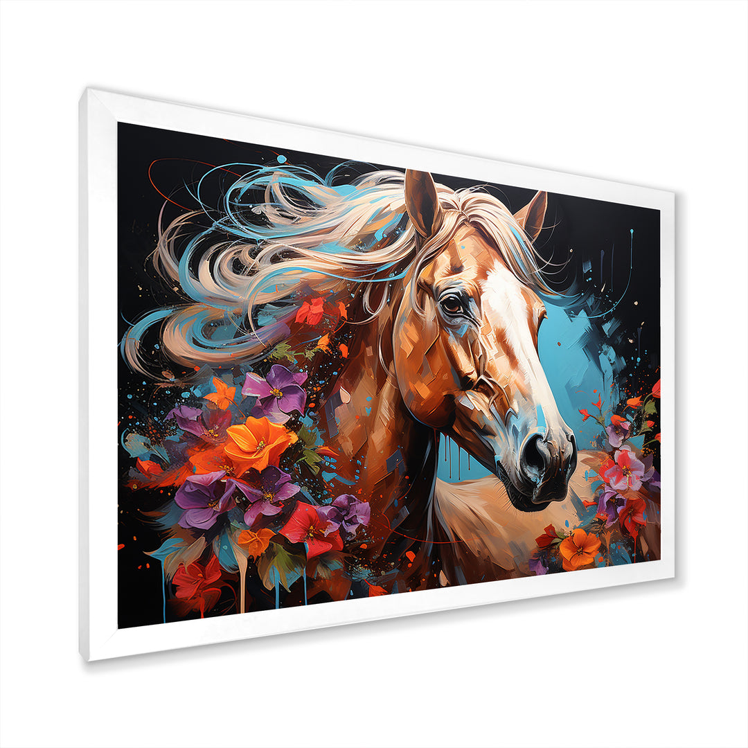 Horse Portrait Street Art - Horse Wall Decor