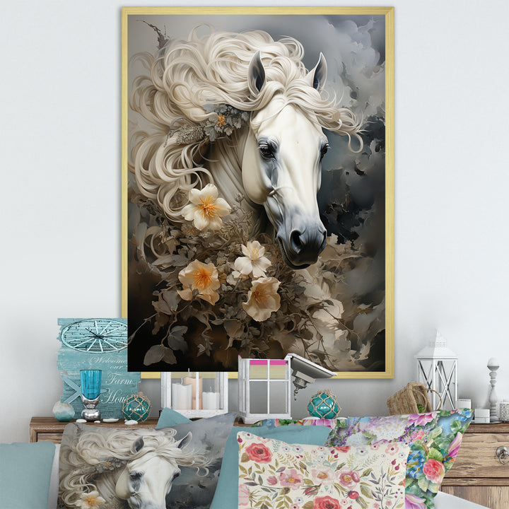 Blooming Surreal Equine Portrait - Horse Wall Art Prints