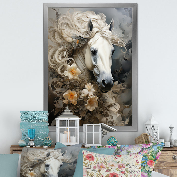 Blooming Surreal Equine Portrait - Horse Wall Art Prints