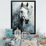 Surrealism Inspired Painting Showcasing A Horse - Gray Horse Wall Art