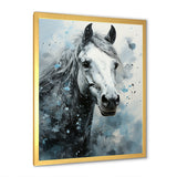 Surrealism Inspired Painting Showcasing A Horse - Gray Horse Wall Art
