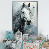 Surrealism Inspired Painting Showcasing A Horse - Gray Horse Wall Art