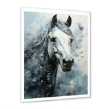 Surrealism Inspired Painting Showcasing A Horse - Gray Horse Wall Art