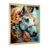 Whimsical Of A Flower Horse Cantering In Fog - Horse Wall Art Prints