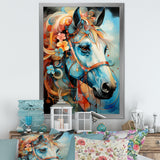 Whimsical Of A Flower Horse Cantering In Fog - Horse Wall Art Prints
