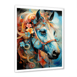 Whimsical Of A Flower Horse Cantering In Fog - Horse Wall Art Prints