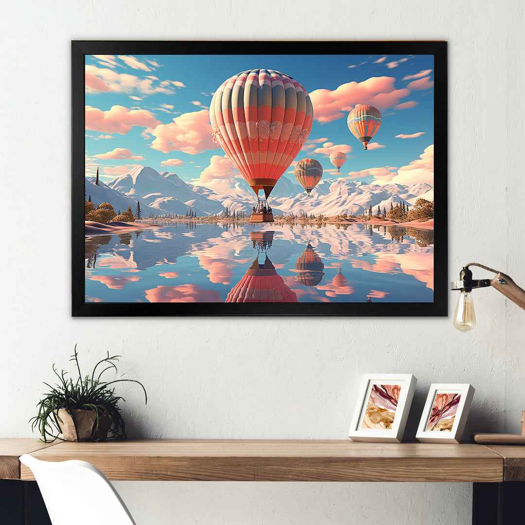 A Playful Hot Air Balloons Bliss - Hot Air Balloon Canvas Wall Art