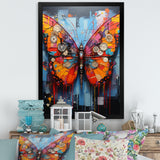 Street Art Colorful Butterfly - Multi-Color Butterfly Wall Art