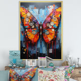 Street Art Colorful Butterfly - Multi-Color Butterfly Wall Art