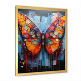 Street Art Colorful Butterfly - Multi-Color Butterfly Wall Art