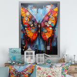 Street Art Colorful Butterfly - Multi-Color Butterfly Wall Art
