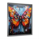 Street Art Colorful Butterfly - Multi-Color Butterfly Wall Art