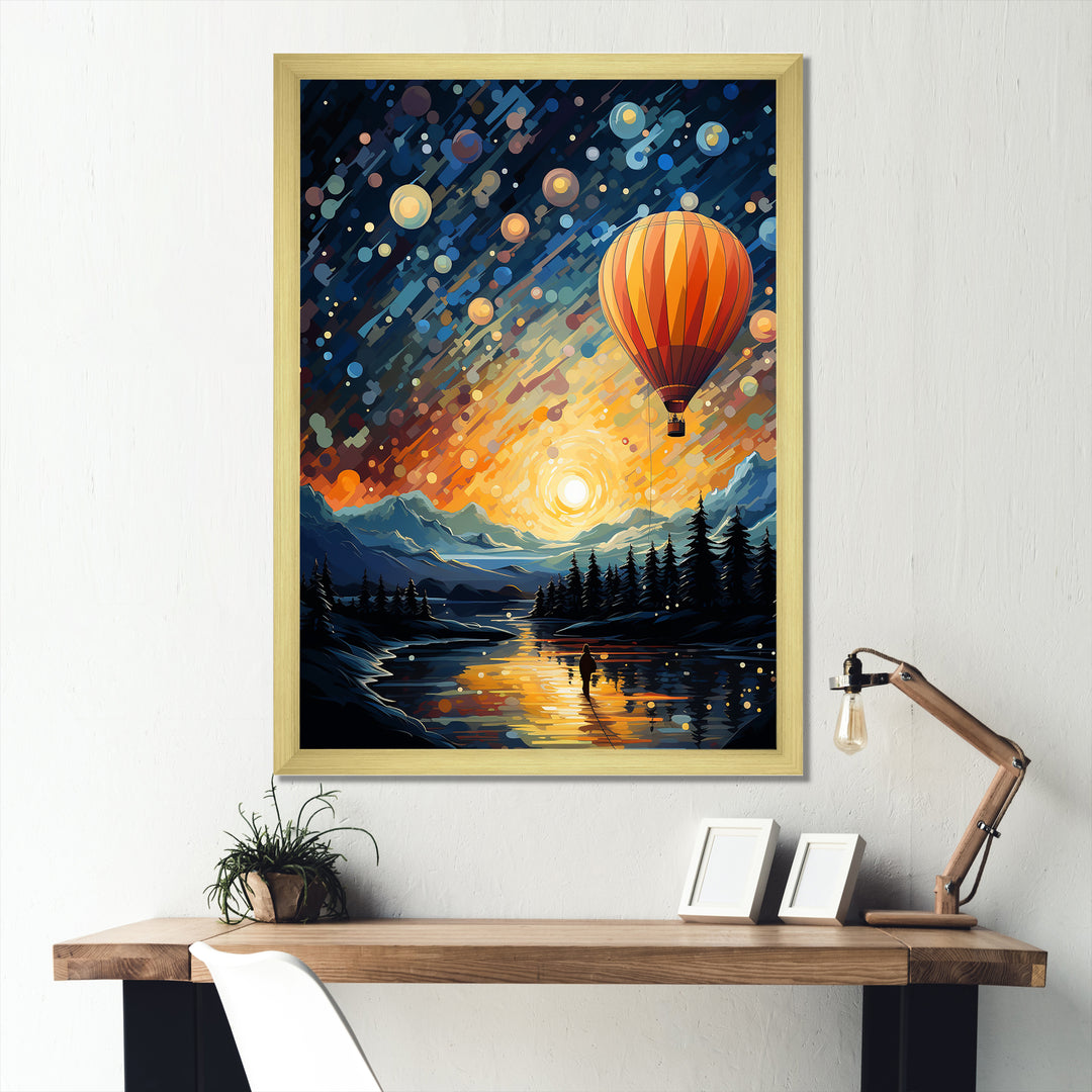 Hot Air Balloon Heavenly Bliss - Hot Air Balloon Canvas Wall Art