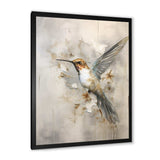 Fluttering Floral Hummingbird II - Animals Canvas Wall Art