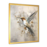 Fluttering Floral Hummingbird II - Animals Canvas Wall Art