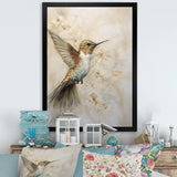 Fluttering Floral Hummingbird III - Animals Canvas Wall Art