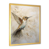 Fluttering Floral Hummingbird III - Animals Canvas Wall Art