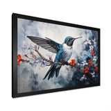 Hummingbird Floral Harmony - Hummingbird Large Canvas Wall Art