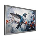 Hummingbird Floral Harmony - Hummingbird Large Canvas Wall Art