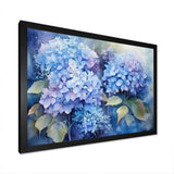 Blue Hydrangea Farmhouse Still Life I - Floral Canvas Wall Art