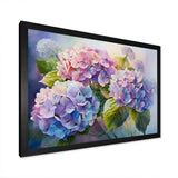 Pink And Purple Hydrangea Sunset - Floral Canvas Wall Art