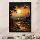 Jerusalem Sunset Dome Of The Rock - Spiritual Canvas Wall Art