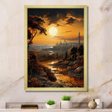 Jerusalem Sunset Dome Of The Rock - Spiritual Canvas Wall Art